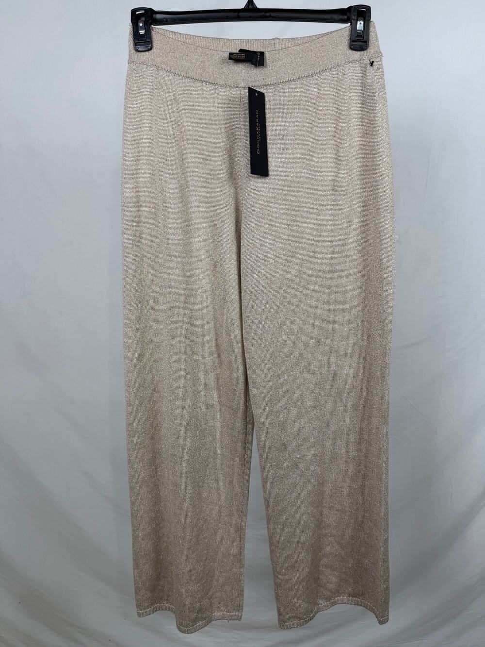 Donna Karan Gold Metallic Knit Wide Leg Lounge Pants [SIZE] S NWT